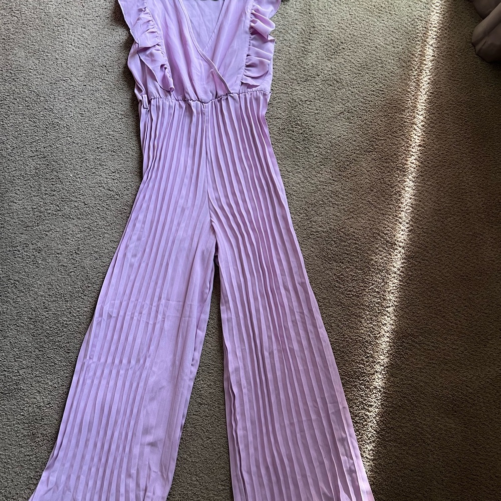 Ruffled Purple  Jumpsuit